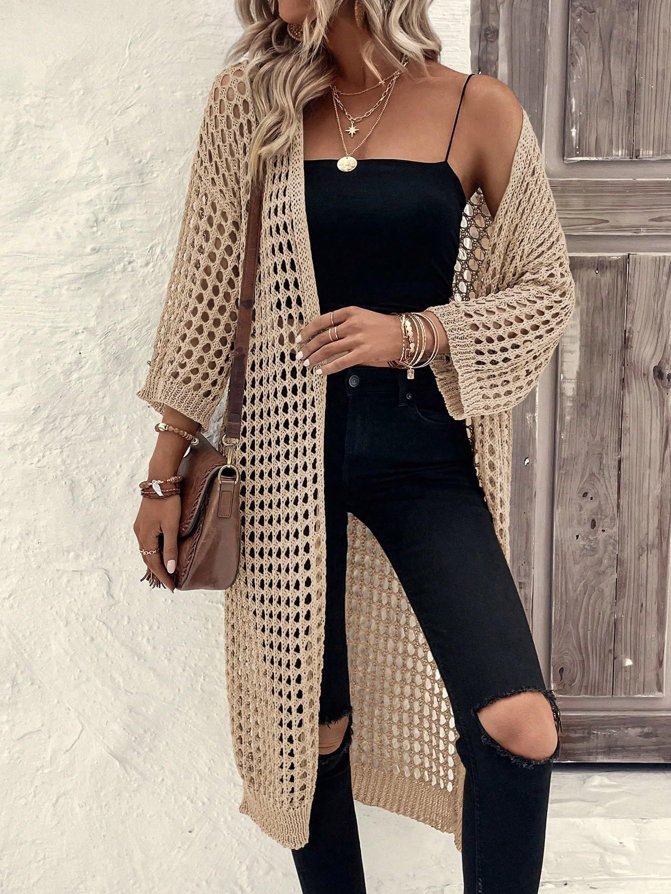 Senni™ | Boho-tyylinen Virkattu Neuletakki
